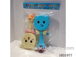Cartoon baby rattles in opp bag