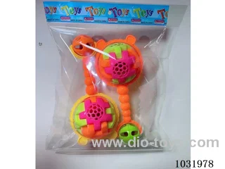 Cartoon baby rattles in opp bag