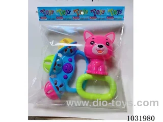 Cartoon baby rattles in opp bag