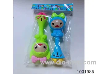 Cartoon baby rattles in opp bag