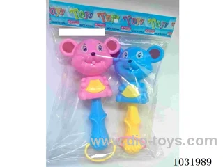 Cartoon baby rattles in opp bag