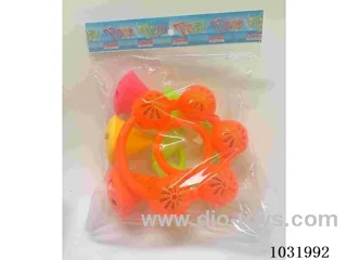 Cartoon baby rattles in opp bag