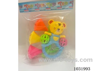 Cartoon baby rattles in opp bag