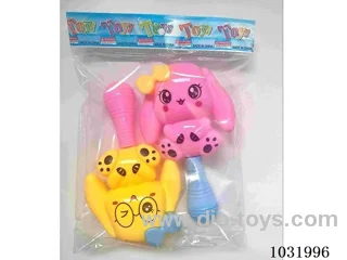 Cartoon baby rattles in opp bag