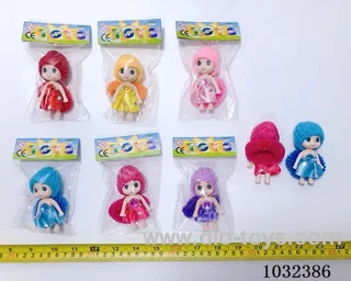 7cm doll many color mixed loading in poly bag header