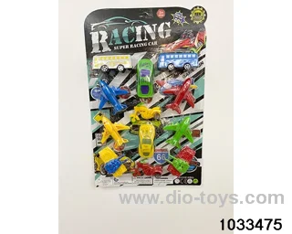 Sliding toy set in blister