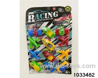 Sliding toy set in blister