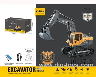 6ch RC excavator with light(alloy version) in color box