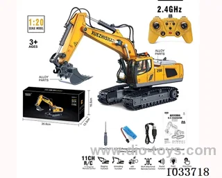 2.4G 11ch RC excavator with light &sound (alloy version)