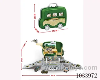 Military rail car park in hand box