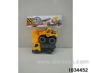 Skidding engineering vehicle in PP bag with header