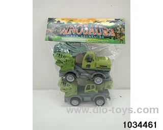 Sliding dinosaur engineering vehicle in PP bag with header