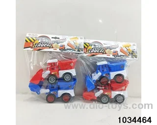 Skidding engineering vehicle in PP bag with header