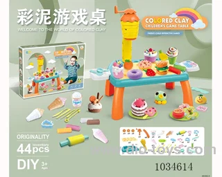 44pcs Color clay table DIY set in color box
