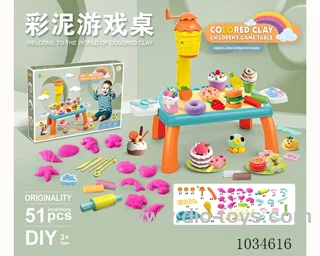 51pcs Color clay table DIY set in color box