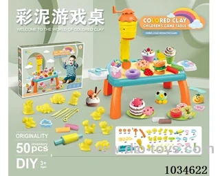 50pcs Color clay table DIY set in color box