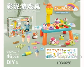 46pcs Color clay table DIY set in color box