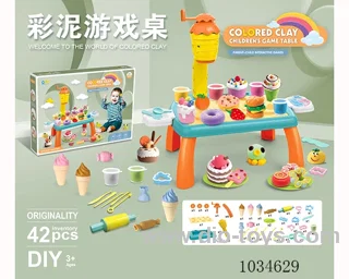 42pcs Color clay table DIY set in color box