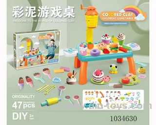 47pcs Color clay table DIY set in color box