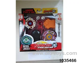 7CM Alloy Lighted Musical Double Gyro with Battle Disc (6 Mixed) in window box
