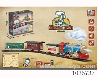 Steam RC rail train with spray include battery in hand box