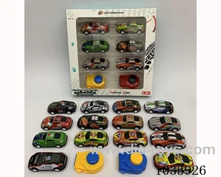 Sliding alloy car 6sets mixed loading  in Window box