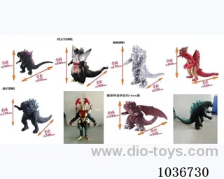 6.5-7寸 Vinyl animal 8sets mixed loading  in opp bag