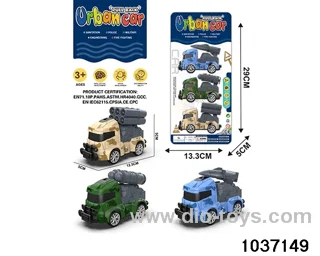 Q cute pull-back car in 3pcs Blister card