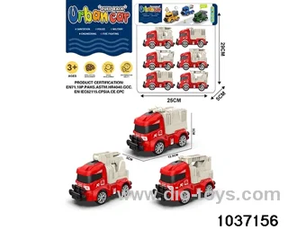 Q cute pull-back car in 6pcs PVC bag