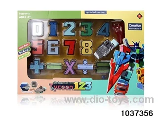 number deformation toys in color box