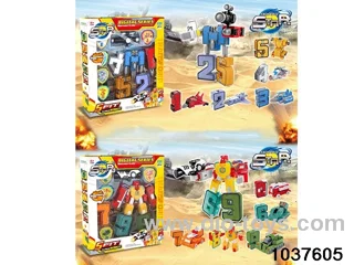 big number deformation toys in window box