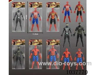 17cm Spider-Man with light  6sets mixed loading in poly bag header