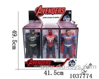 31.5cm 12pcs Spider-man Batman Superman 3sets mied loading