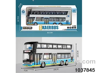 Alloy bus double decker in window box