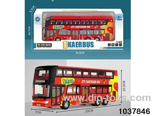 Alloy bus double decker in window box