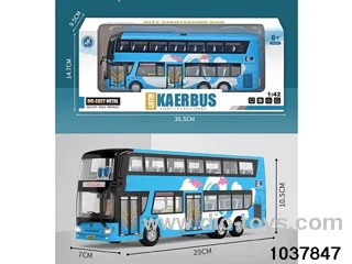 Alloy bus double decker in window box
