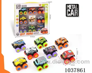 Metal off-road vehicle in window box