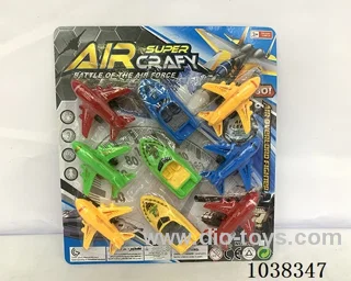 6PCS free wheel aircraft& 3PCS free wheel ship in blister card