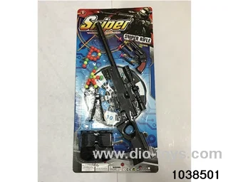 Military sniper ping-pong gun + needle gun in Blister card