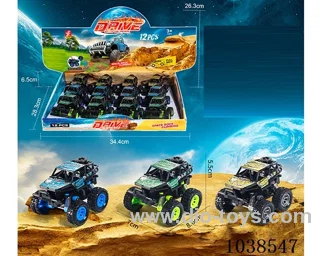 pull back car 3color mixed loading  in display box