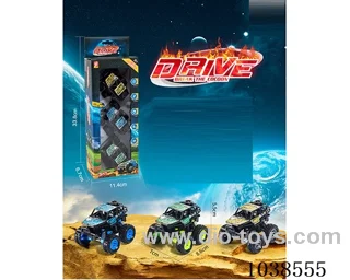 3pcs pull back car 3color mixed loading  in window box