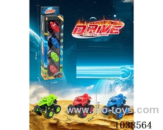 4pcs pull back car 3color mixed loading  in window box