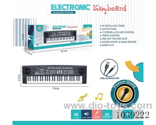 54-key keyboard with USB cable & microphone in color box
