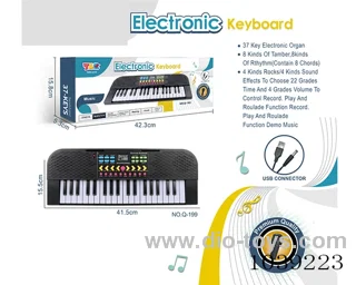 37-key keyboard with USB cable & microphone in color box