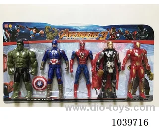 22cm Thor, Hulk, Captain America, Iron Man, Spiderman with light