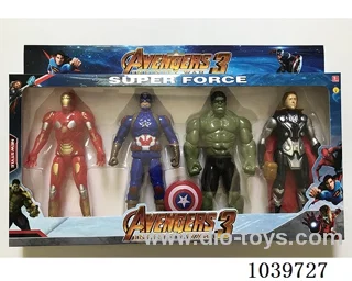22cm 4pcs Thor, Hulk, Captain America, Iron Man with light