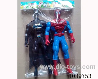 25cm 2pcs Spiderman, Batman with light