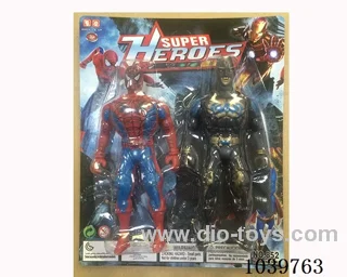 15.5cm 2pcs Spiderman, Batman with light