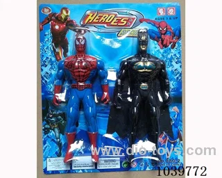 2pcs Spiderman, Batman with light