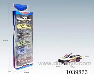 1:50 6pcsfree wheel alloy car 6sets&6color mixed loading   in window box